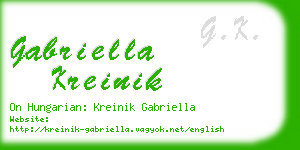 gabriella kreinik business card